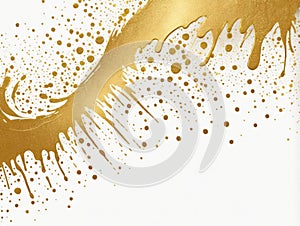 A Gold Paint Spied On A White Background. Generative AI