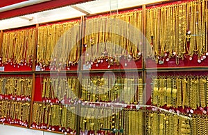 Gold, panel gold shop jewelry store for seller recommend products and gold showcase, gold shop background