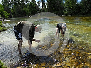 Gold panning in France