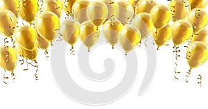 Gold Party Balloons Background