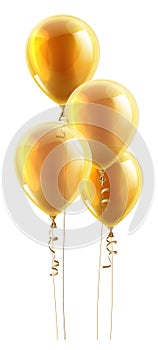 Gold Party Balloons Graphic