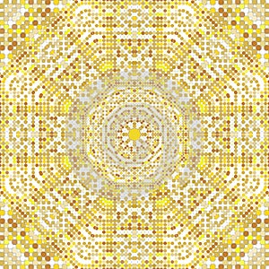 Gold pattern texture with golden mosaics in the Byzantine style/Antique mosaic/Mosaic tiles in antique style. Cobblestone texture