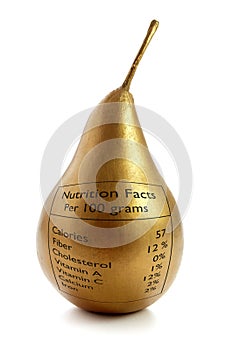 Gold pear superfood concept
