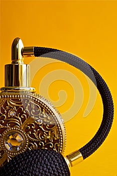 Gold perfume bottle