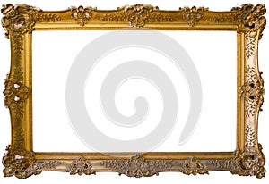 Gold picture frame.
