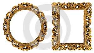 Gold picture frames