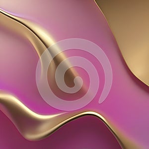 Gold, Pink, color gradient background. Generative AI.