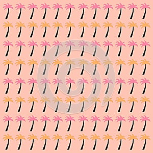 Gold Pink Palms Pattern Texture Wallart photo
