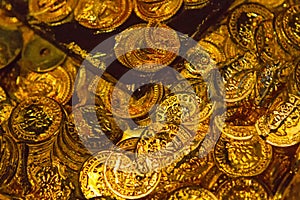 Gold pirate treasure