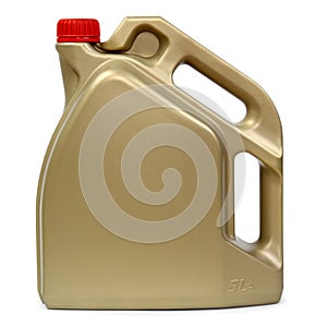 Gold plastic gallon