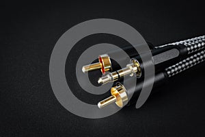 The gold-plated RCA connectors and TRS connector for sound transmission, audio cable for excellent sound quality. White