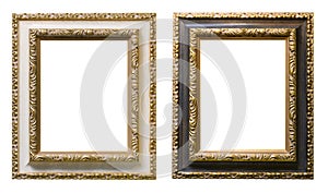 Gold plated wooden picture frame