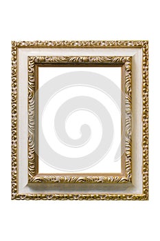 Gold plated wooden picture frame