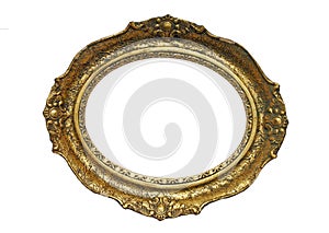 Gold plated wooden picture frame