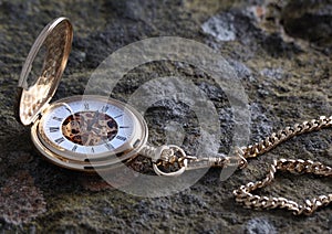 Gold pocket watch
