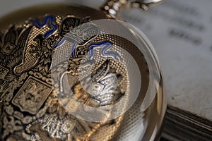 Gold pocket watch Pavel Bure on a gold pendant. Royal Russia.