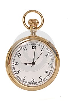 Gold pocket watch photo