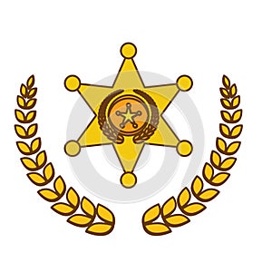 gold police badge icon image