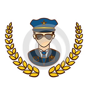 gold police badge icon image