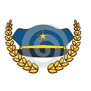 gold police badge icon image