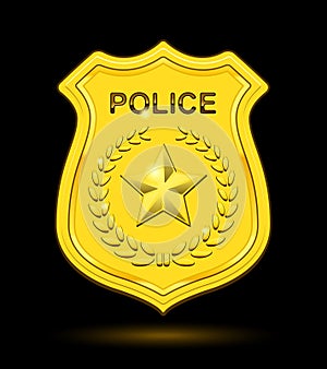 Gold Police Badge photo