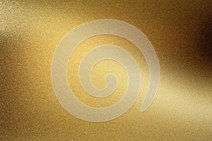 Gold polished metal wall, abstract texture background