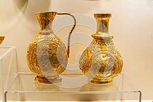 Gold pots at Hungary National Museum