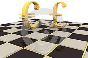 Gold Pound Euro Currency