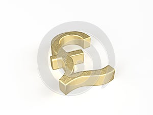 Gold pound symbol