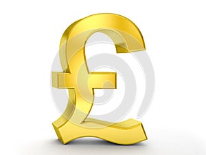 Gold pound symbol