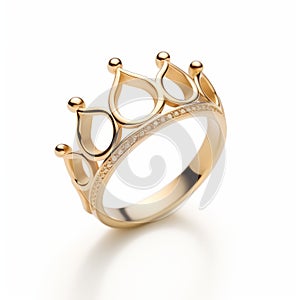 Gold Queen Crown Ring - Inspired By Rolf Nesch And Moebius photo