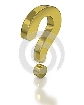Gold question mark symbol