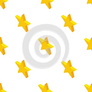 Gold rating star pattern seamless vector