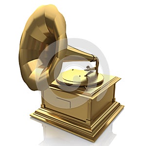 Golden gramophone photo