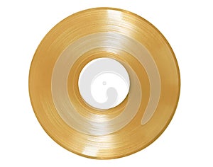 Gold Record on White