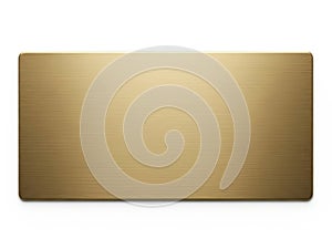 Gold rectangle isolated on white background