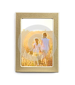 Gold rectangular frame photo