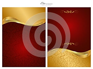 Gold and red abstract background