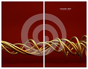 Gold and red abstract background