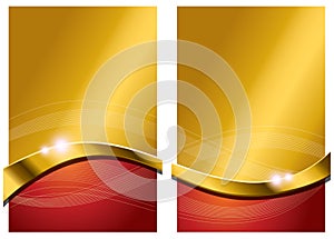 Gold Red Abstract Background