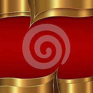 Gold red Abstract Background