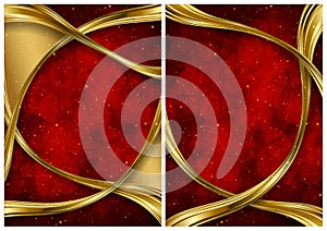 Gold and red abstract backgrounds