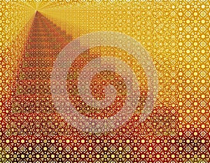 Gold Red Geometric Infinity Background Wallpaper