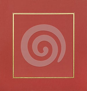 Gold on red ground decorative frame