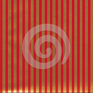 Gold red striped giftwrap paper