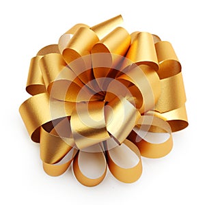 Gold ribbon bow