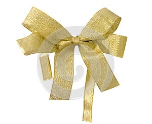 Gold ribbon bow decoration