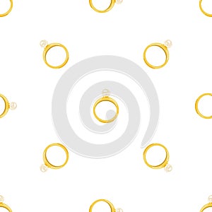 Gold ring pattern seamless vector