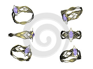 Gold ring with a topaz