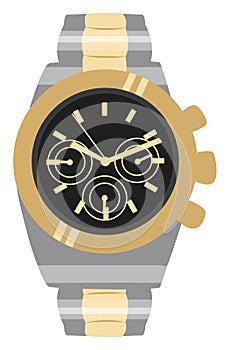 Gold rolex, illustration, vector